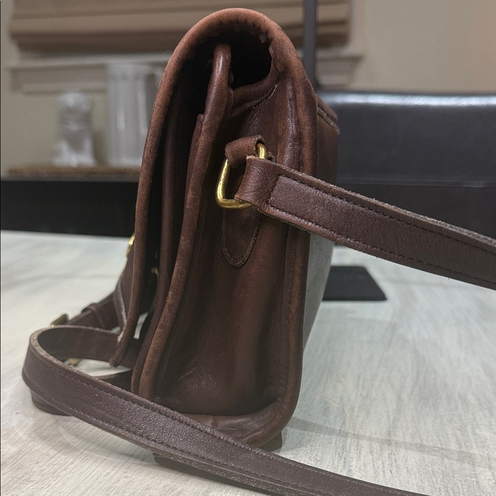 Vintage Coach Legacy Flap Brown Leather Crossbody Bag - Picture 5 of 11